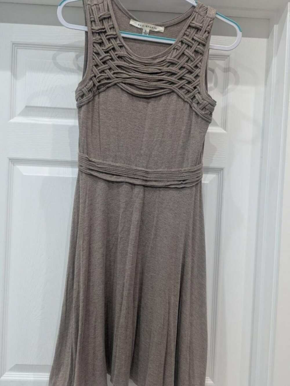 Max Studio Taupe Sleeveless Fit & Flare Dress – Size Small